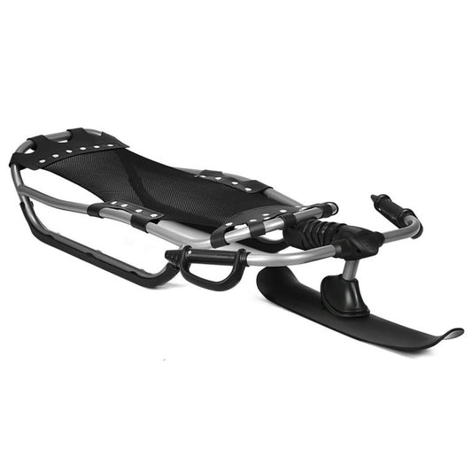 Professional title: "Snow Racer Sled with Enhanced Grip Handles and Comfortable Mesh Seat"