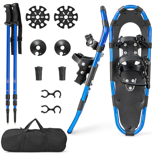 Professional rewrite: "Lightweight Terrain Snowshoes with Flexible Pivot System - Available in 21, 25, and 30 Inch Options"