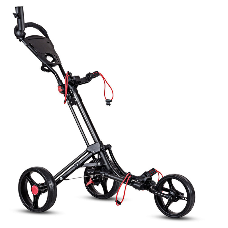 Foldable 3 Wheel Golf Pull Push Cart Trolley