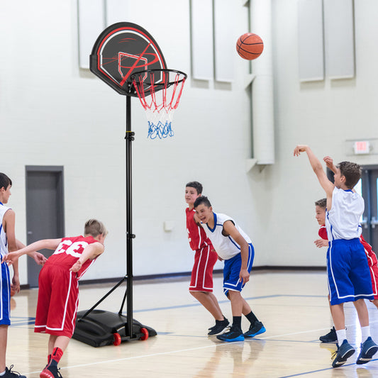 Portable Basketball Hoop Stand with Wheels and 2 Nets