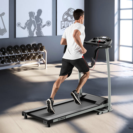 Folding Treadmill with 12 Preset Programs and LCD Display-Black