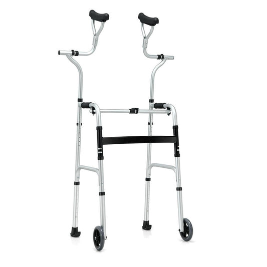 Collapsible Rehabilitation Walker with 5-Inch Wheels