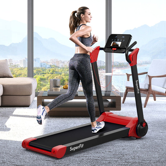 2.25 HP Electric Motorized Folding Running Treadmill Machine with LED Display-Navy