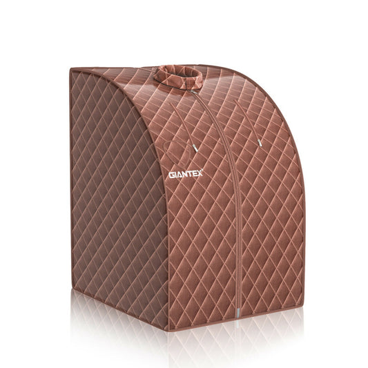 Portable Personal Steam Sauna Spa with 3L Blast-Proof Steamer Chair in Coffee Color