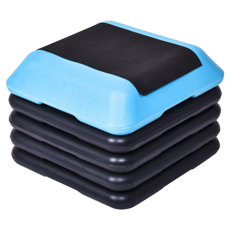 16 X 16 Inch Adjustable 4 Risers Lightweight Aerobic Pedals