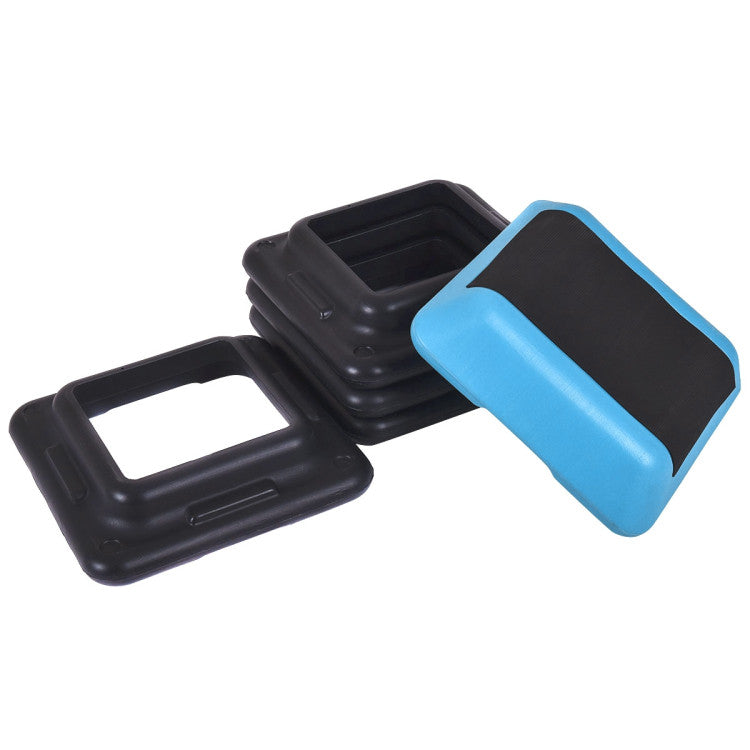 16 X 16 Inch Adjustable 4 Risers Lightweight Aerobic Pedals